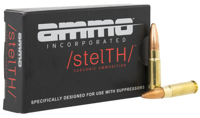 Ammo Inc stelTH 300 Blackout Ammo 220gr TMJ Subsonic 20 Rounds