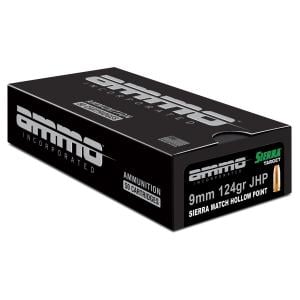 Ammo Inc Match Ammo 9mm 124 Gr JHP 50 Rounds 9124JHP-SRR50