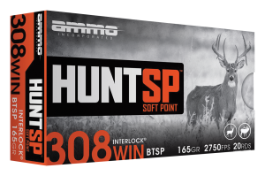 Ammo Inc Hunt .308 Win 165 gr SP 20rds Rifle Ammo for Superior Accuracy - 308165SPA20 