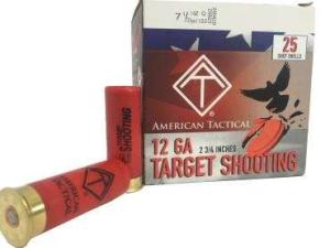 ATI TARGET LOAD AMO 12GA #7.5 1 OZ 2.75 DRAM 2 3/4" 250RD CASE