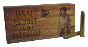 HSM Cowboy .38-55 Winchester 240 Grain Action Round Nose Flat Point Handgun Ammo 38-55-1-N