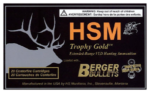 HSM Trophy Gold 6.5x55 Swedish 130 Grain Boat Tail Hollow Point Centerfire Rifle Ammo
