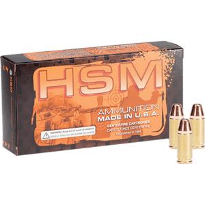 HSM Ammo 10mm 180 Grains UHP Brass 50 Rounds