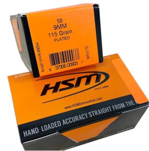 HSM, 9mm Luger, FMJ, 115 Grain, 50 Rounds