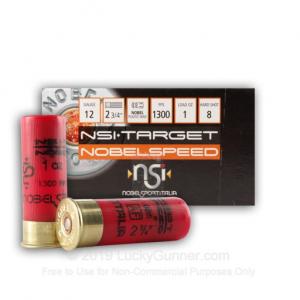 Nobel NSI Target Nobel Speed Shotshell 12 ga 2 3/4" 1 oz 1300 fps #8 25/ct