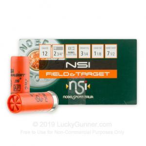 Nobel Sport Field & Target Shotshells 12 ga 2-3/4" 1-1/8 oz 1255 fps #7.5 25/ct