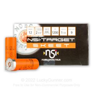 NOBELSPORT 12GA 2.75" 1200FPS 25RD CASELOT 1-1/8OZ. #9