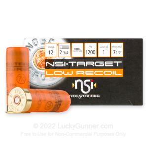NSI TARGET LR 12GA 2.75 1OZ #7.5 250RD CASE
