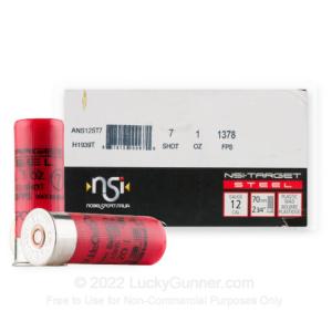12 Gauge - 2-3/4" 1oz. #7 Steel Shot - NobelSport - 250 Rounds 837913002674