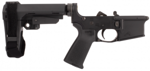 Aero Precision AR15 Pistol Complete Lower Receiver w- MOE Grip & SBA3 Brace - Anodized-Black