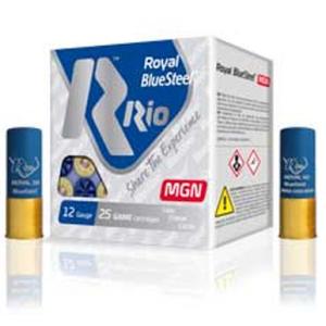 Rio Royal Blue Steel MGN 12 Gauge Ammo 3" #4 1-1/8 Oz Steel Shot 1550 fps 250 Rounds