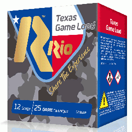 Rio Ammunition TGHV368TX Top Game Texas Game Load High Velocity 12 Gauge 2.75' 1-1/4 oz 8 Shot 25 Bx/ 10 Cs 
