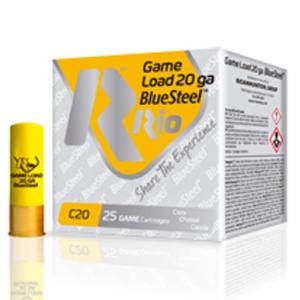 Rio Game Load Blue Steel 20 Gauge Ammo 2-3/4" 7/8oz #2 Steel Shot 1345 fps 250 Rounds