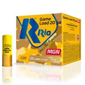 Rio Game Load Field MGN 20 Gauge Ammo 3" 1-1/4oz #7.5 Lead Shot 1250 fps 250 Rounds RC20MGN75
