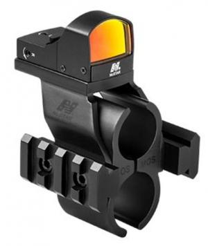NcSTAR Shotgun Barrel/Mag Tube Micro-Dot/Rail Mount, Black, Mossberg 500/590 MSHBDMOSR