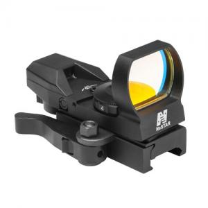 NcStar 4-Reticle Reflex Black Sight w/ QR Mount, Green-Colored Reticle Set