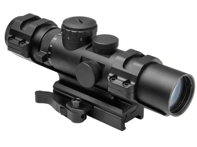 NcSTAR XRS Series 2-7x32 Compact Scope w/ Modular Upper Scope Rings, Black SECXRSM2732G