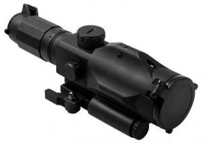NcSTAR GEN3 SRT 3X-9X Rubber Armored Mil-Dot Riflescope w/ Green Laser Black