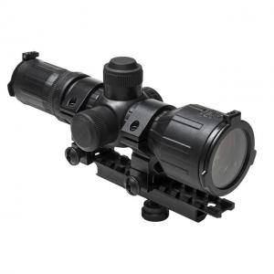 NcSTAR AR Combo/Carry Handle Adapter/3-9X42 Rubber Compact Riflescope/Illuminated P4 Sniper Reticle, Black