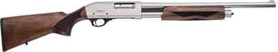 LKCI Omega Pump Shotgun 20" Barrel White Chrome/Walnut