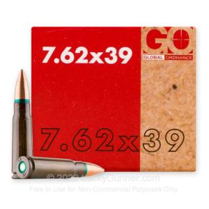 7.62x39 - 122 Grain FMJ Arsenal by Global Ordnance 1000 Rounds