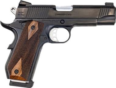 Tyler Gun Works 1911 COMMANDER BLUED BOBTAIL Wood Grips Adjustable Sights