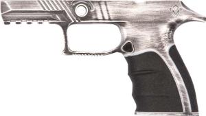 Mirzon Sig Sauer P320 Enhanced Grip Module, Distressed White MRZNEG2DW