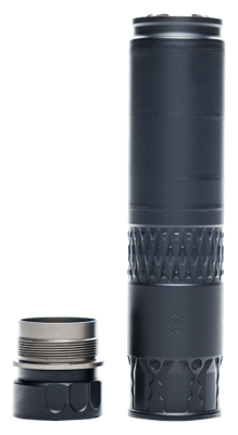 Rugged Alaskan360 Suppressor, Up to .338 Lapua Rifle/9mm Pistol, 7.5" Length, Black
