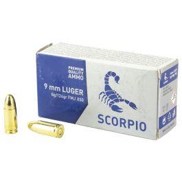 STV Technology Scorpio 9mm Ammo 124 Grain FMJ 1180 fps 50 Rounds