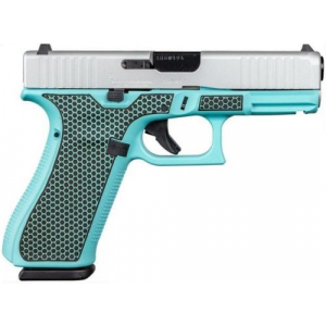 Glock 45 Robins Egg Blue Honeycomb 9mm 850059793008