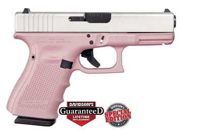 Glock 19 Gen 4 Apollo Custom Edition;Pink Frame Shimmering Aluminum Slide