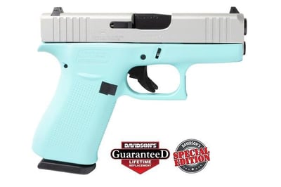 Glock 43X Robbins Egg Shimmering Alum