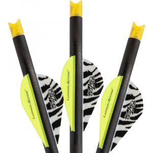 Lumenok 20" Crossbow Bolt Carbon HD Orange Crescent Lighted Nock 3-Pack