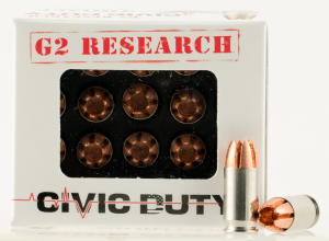 G2 Research Civic Duty Handgun Ammo .380 ACP 64 gr Solid 1130 fps 20/ct