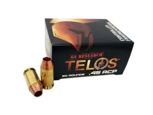 G2 Research Ammunitions 45 ACP Ammunition Research Telos Handgun .45 ACP 160 gr HP 920 fps 20/ct