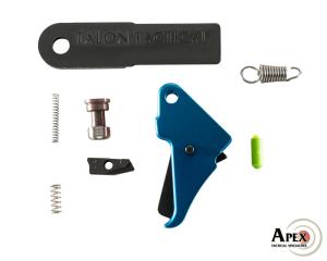 Apex Tactical S&W M&P Shield Flat Faced Enhance Trigger / Duty Kit, Blue