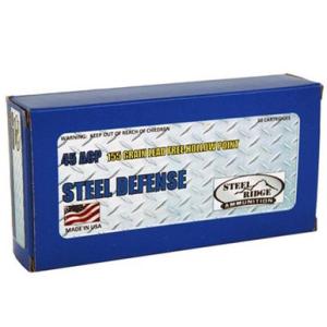 Steel Ridge .45 ACP Ammo 155 Grain Frangible HP 1150 fps 50 Rounds