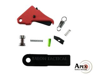 Apex Tactical S&W M&P Shield Flat Faced Enhance Trigger / Duty Kit, Red