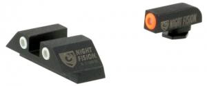 Night Fision Perfect Dot Glock Night Sight Set, Orange / Black