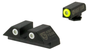 Night Fision Glock 17/19/22/23/24/25/26/27/28/31/32/34 Night Sight Set, Yellow / White