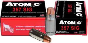ATOMIC AMMO .357 SIG 147GR. BONDED JHP 20-PACK