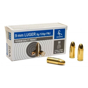 STV Technology Scorpio 9mm Ammo 124 Grain FMJ 50 Rounds AS9A