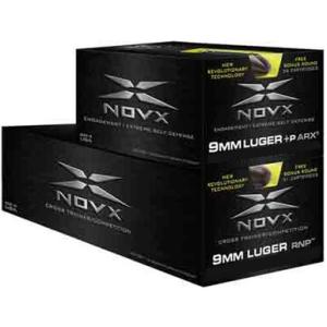 NovX 9mm +P Ammunition Combo Pack 77 Rounds 65 Grain ARX and RNP Poly/Copper Lead Free Bullet Steel Case 1710fps