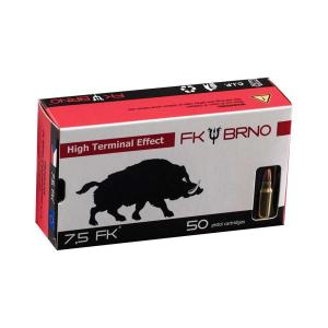 FK Brno F9 Ammunition 7.5 FK 101 Grain Solid Copper Flat Nose 50 Rounds 860002300795