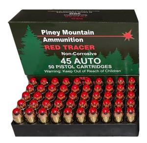 Supernova PMSN45ACR Red Tracer Non Corrosive 45ACP 225gr Full Metal Jacket 20 Per Box/50 Case