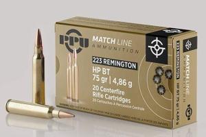 PPU Match Rifle Ammunition .223 Rem Match 75 gr HPBT 2720 fps 20/ct PPM2232