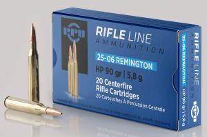 PPU Rifle Line, .25-06 Remington, HP, 90 Grain, 20 Rounds