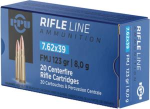 PPU Centerfire Rifle Ammo - 7.62x39mm - 123 Grain - 20 Rounds