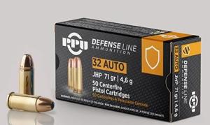 PPU Defensive Line, .32 ACP, JHP, 71 Grain, 50 Rounds 8605003813033