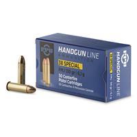 PPU Handgun Ammunition .38 Spl 130 gr FMJ 902 fps 50/ct